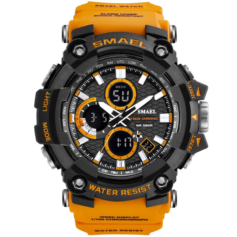 sengpan 1802 Sports Men's Watches Top Brand Luxury Military Quartz Watch Men Waterproof Shock Male Digital Clock Relogio Masculino