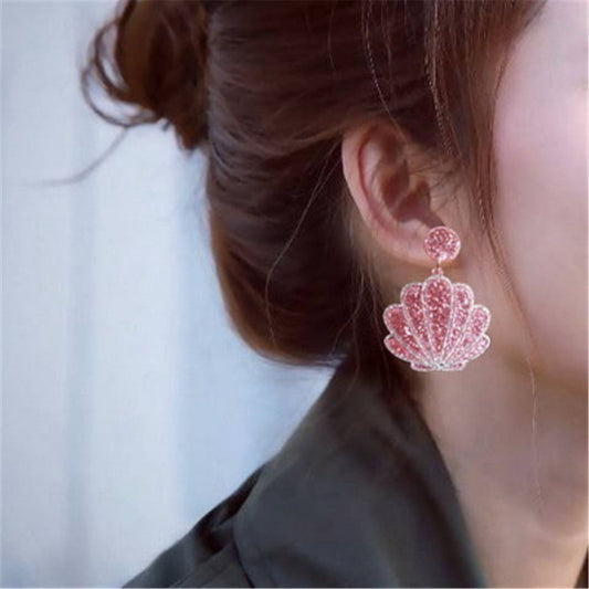 sengpan Christmas decor ideas Women Drop Dangle Earrings Weird Big Long Shell Sequins Cute Punk серьгиc сережки Earings Pendients Kolczyki ピアス Fashion Jewelry