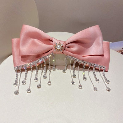 sengpan Barrette For Women Girl Rhinestone Crystal Pearl Big Hair Clip Hairpin Bow Knot Geometric Flower Head Accessories Wholesale