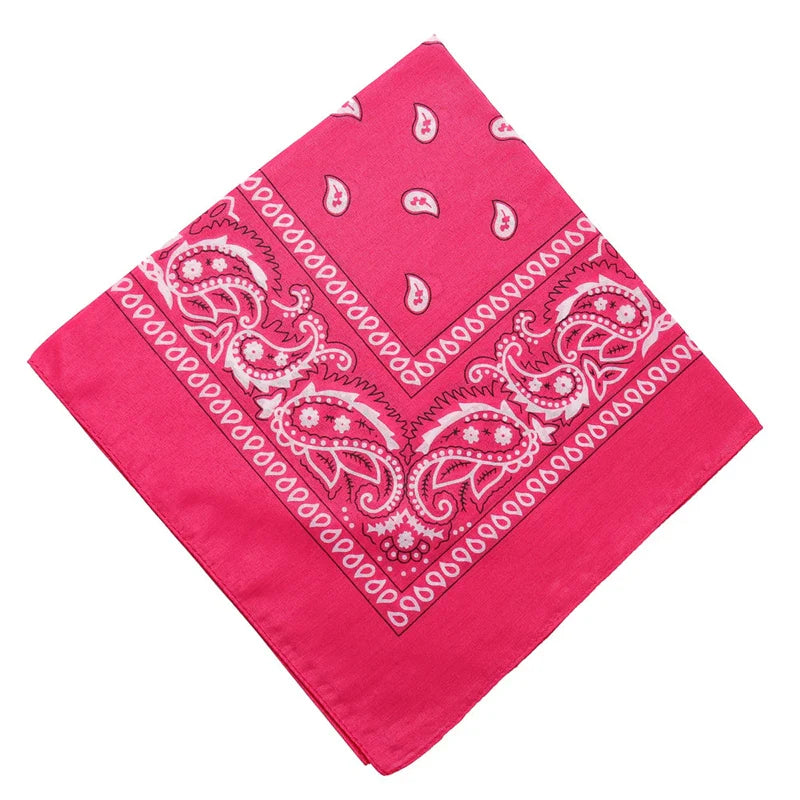 sengpan  Fashion Women Bandana Scarf Girls Kids Punk Square Bandanas Headwear Bohemian Head Scarf Headbands Hair Accessories