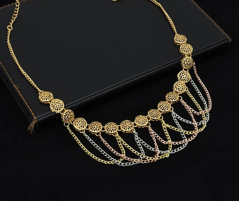 sengpan - African Jewelri Set Necklace For Womens Bracelets Ethiopian Bridal Jewellery Dubai Gold Luxury Indian Pakistani Moroccan