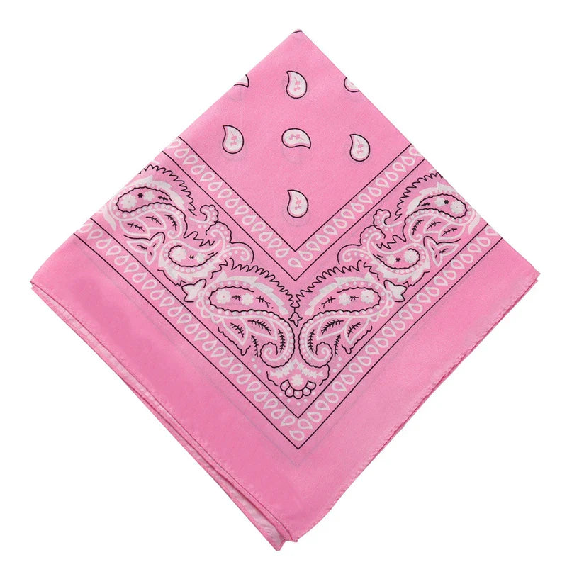 sengpan  Fashion Women Bandana Scarf Girls Kids Punk Square Bandanas Headwear Bohemian Head Scarf Headbands Hair Accessories