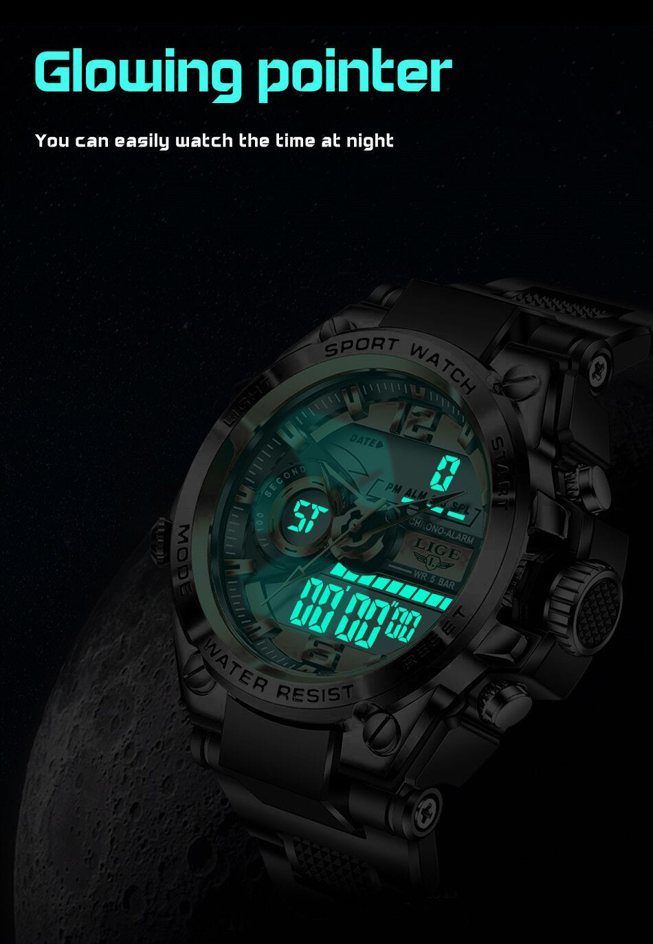 sengpan Men Military Watch Top Brand 50m Waterproof Wristwatch LED Alarm Clock Sport Watch Male relogios masculino Sport Watch Men