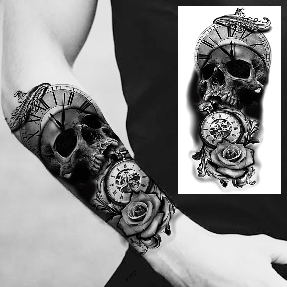 sengpan Praying Lion Cross Temporary Tattoos For Men Women Clown Wolf Tiger Flower Compass Fake Tattoo Sticker Forearm Waterproof Tatoos