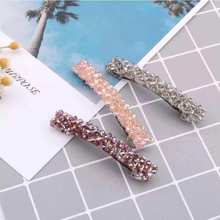 sengpan New Korean Elegant Hairpins Hairgrips Crystal Rhinestone Barrettes Hair Clips For Women Girls Hair Accessories