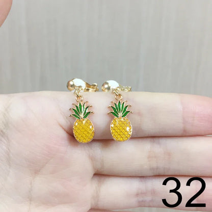 sengpan Child Blue Starfish Ear Clip Earrings Kids Cartoon Fashion No Piercing Ear Rings For Kids Gift Jewelry Korean Ear Clip Girls