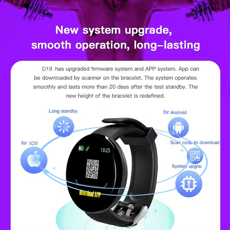 sengpan Multifunctional Electronic Watch Blood Pressure Heart Rate Monitor Waterproof Bluetooth Round Fitnes Tracker Bracelet PK