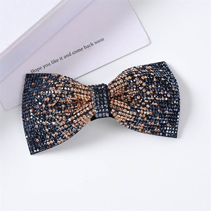 sengpan Barrette for Women Girl Rhinestone Crystal Big Bow Knot Hair Clip Hairpin Geometric Accessories Wholesale