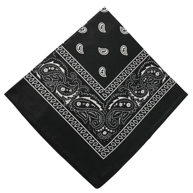 sengpan  Fashion Women Bandana Scarf Girls Kids Punk Square Bandanas Headwear Bohemian Head Scarf Headbands Hair Accessories