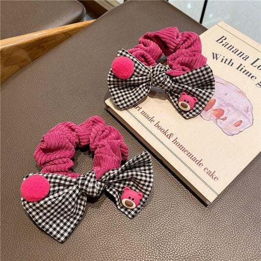 sengpan Women Girl Scrunchies Elastic Hair Ties Bands Cartoon Bear Animal Summer Fashion Korean Mujer Head Accessories Hyuna Wholesale