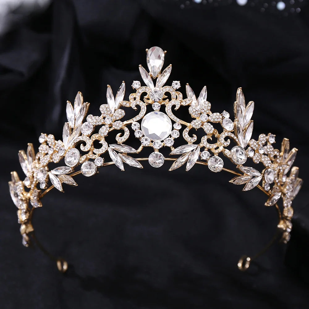 sengpan uxury Sparkling Crystal Bridal Hair Accessories Tiaras Big Diadem Crowns Girls Wedding Party Fashion Design Woman Ornaments