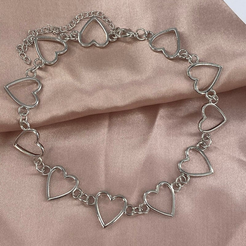 sengpan Christmas wishlist Korean Goth Metal Chain Choker Necklace For Women Sweet Heart Butterfly Pearl Neck Harajuku Jewelry New Chocker Collier Femme