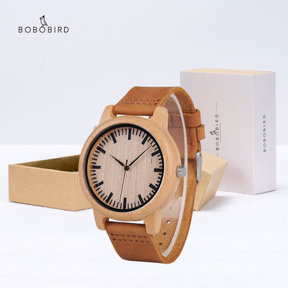 sengpan watches on sale clearance Customize Wooden Watch Ladies Clearance Sale Promotion Quartz Wristwatches Male Women Leather Strap