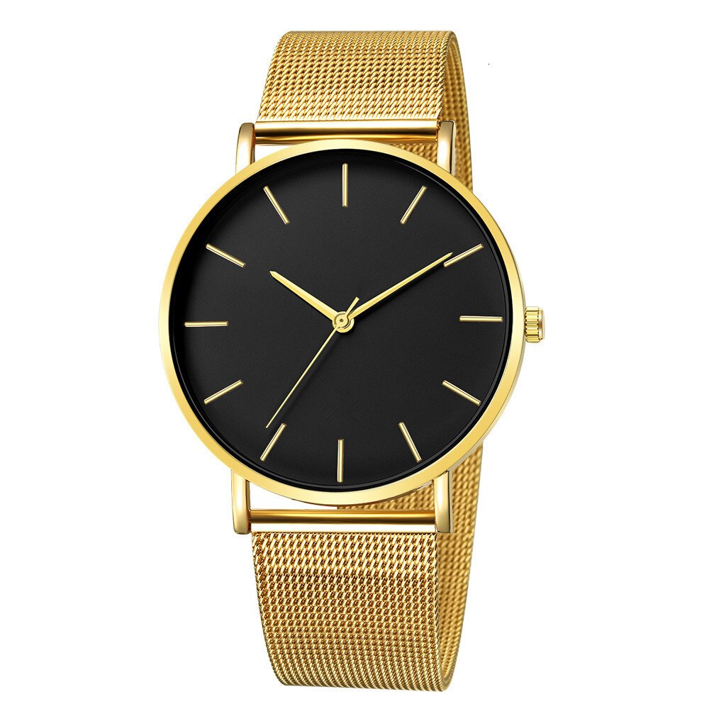 sengpan Christmas wishlist Minimalist men's quartz watch, ultra-thin timer, simple, business, stainless steel mesh belt