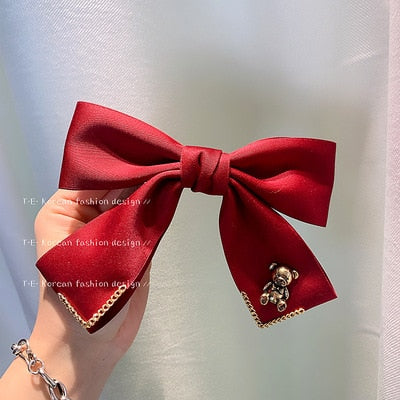 sengpan Barrette For Women Girl Rhinestone Crystal Pearl Big Hair Clip Hairpin Bow Knot Geometric Flower Head Accessories Wholesale