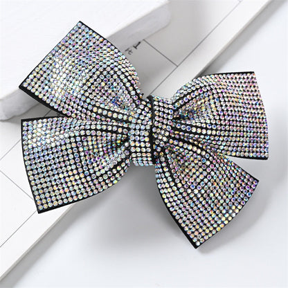 sengpan Barrette for Women Girl Rhinestone Crystal Big Bow Knot Hair Clip Hairpin Geometric Accessories Wholesale