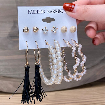 sengpan christmas gift ideas valentines day gifts for her Fashion Vintage Butterfly Earring Set For Women Girls elephant Snake Heart Jewelry Circle Pearl Long Dangle Earrings