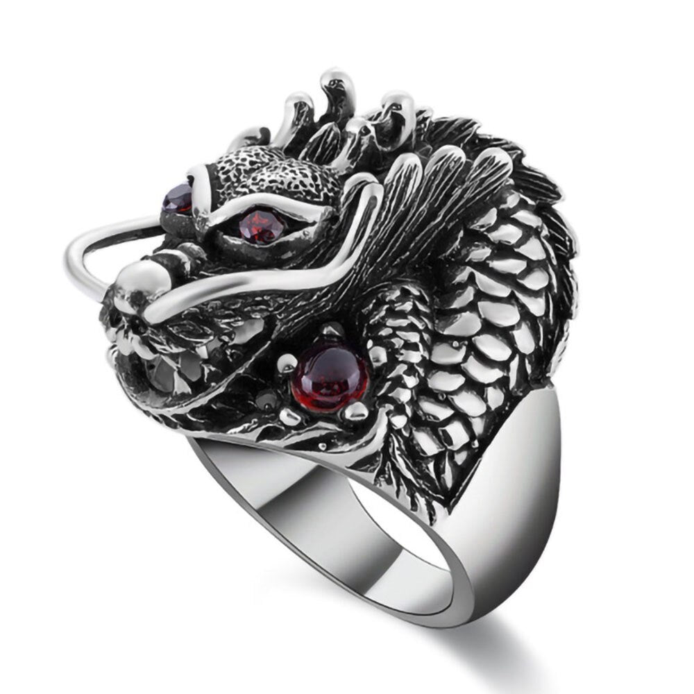 sengpan Christmas decor ideas Retro Domineering Tiger Men's Ring Hip Hop Gothic Accessories King of the Forest Tiger Punk Finger Jewelry Gift