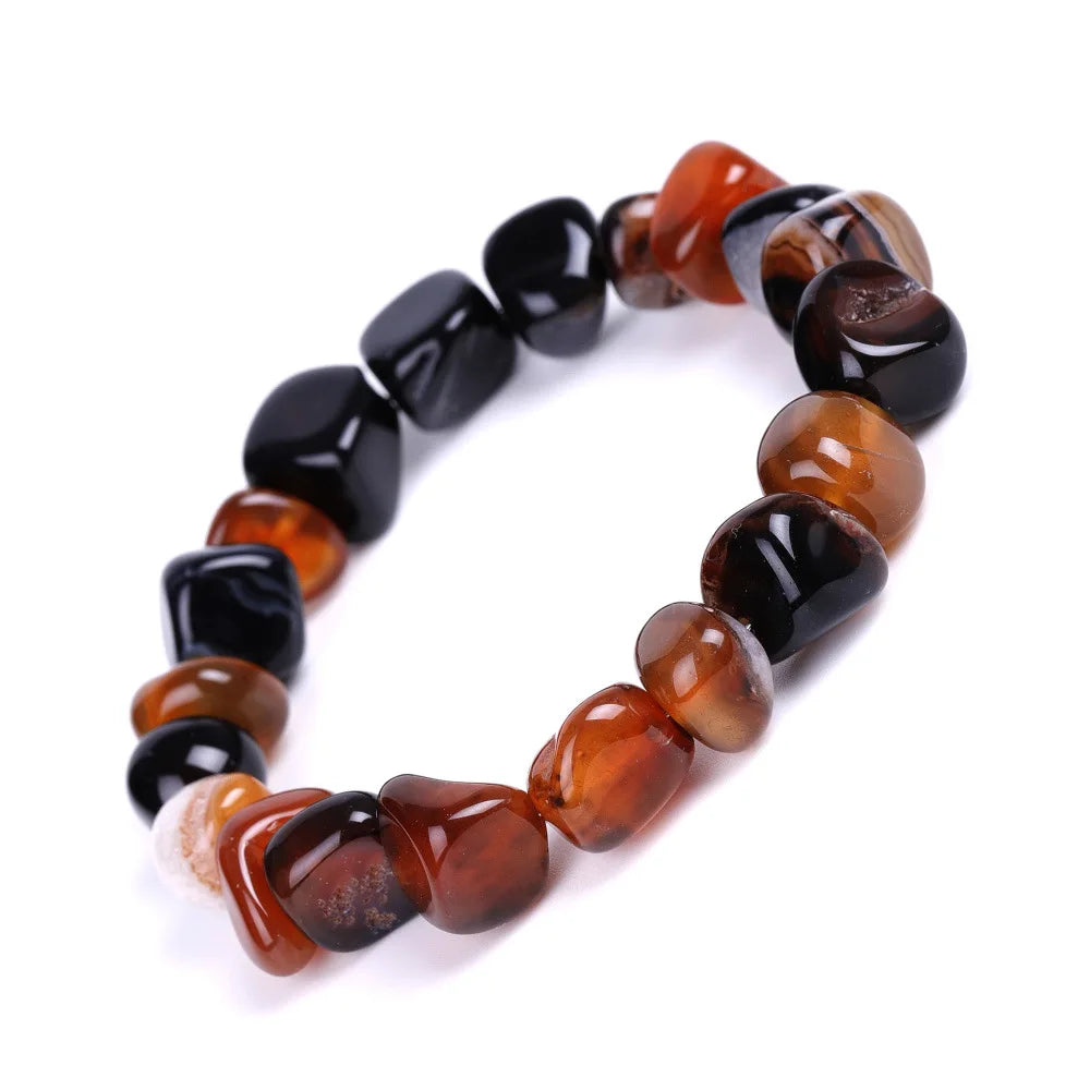 sengpan Yoga Ethnic Multicolor Natural Irregular Stone Beads Strand Bracelet For Men Women Handmade 7 Chakra Bracelets Bangle Men