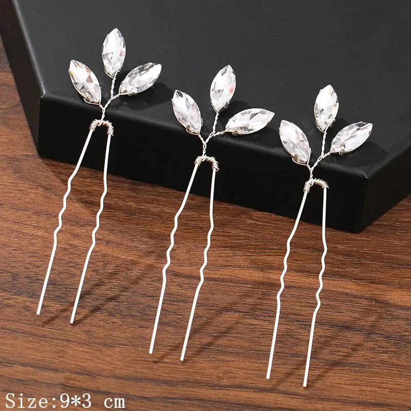 sengpan - Hair Pins Hair Accessories For Women Wedding Accessories Hair Clips Jewelry Pearl Rhinestone Flower Hair Clip Pins Headpiece