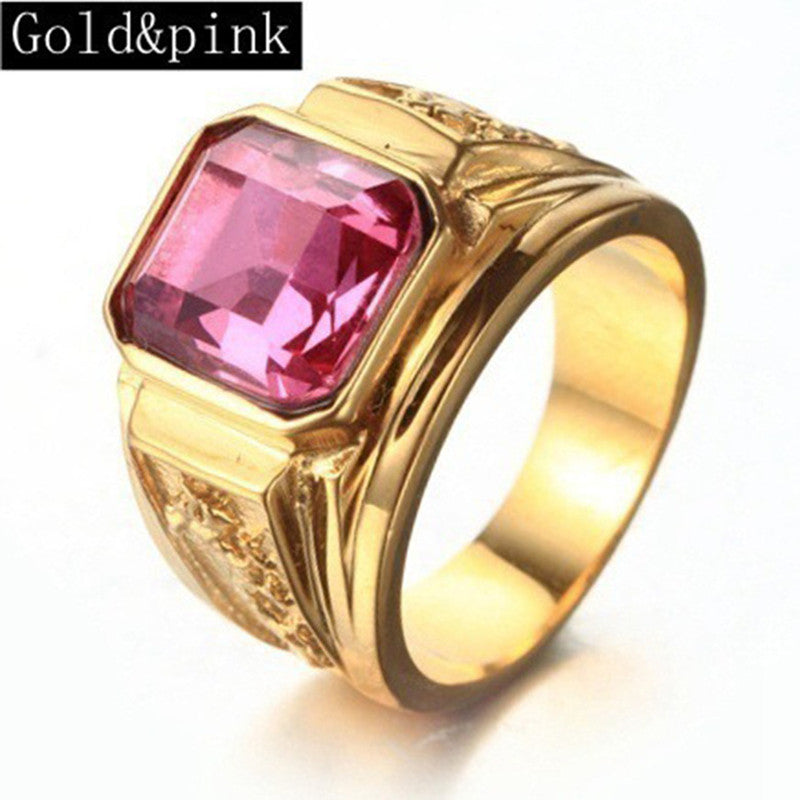 sengpan gifts for men New Golden Dragon Gold Color Man AAA Wedding Ring Big Men 6-15 Retro Jewelry