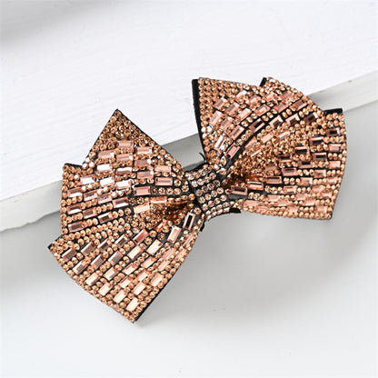 sengpan Barrette for Women Girl Rhinestone Crystal Big Bow Knot Hair Clip Hairpin Geometric Accessories Wholesale