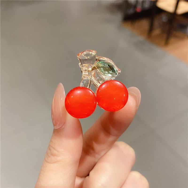 sengpan Acrylic Cute Cherry Fruit Small Hair Claw Clip for Women Girl Korean Handmade Fashion Head Accessories Mujer Wholesale