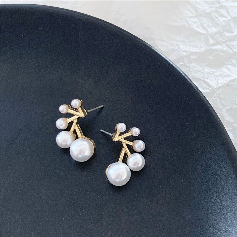 sengpan christmas gift ideas valentines day gifts for her New Arrival Trendy Bowknot Dangle Earrings For Women Korean Style Pearl Simple Earrings Female Elegant Party Jewelry