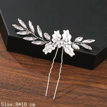 sengpan - Hair Pins Hair Accessories For Women Wedding Accessories Hair Clips Jewelry Pearl Rhinestone Flower Hair Clip Pins Headpiece