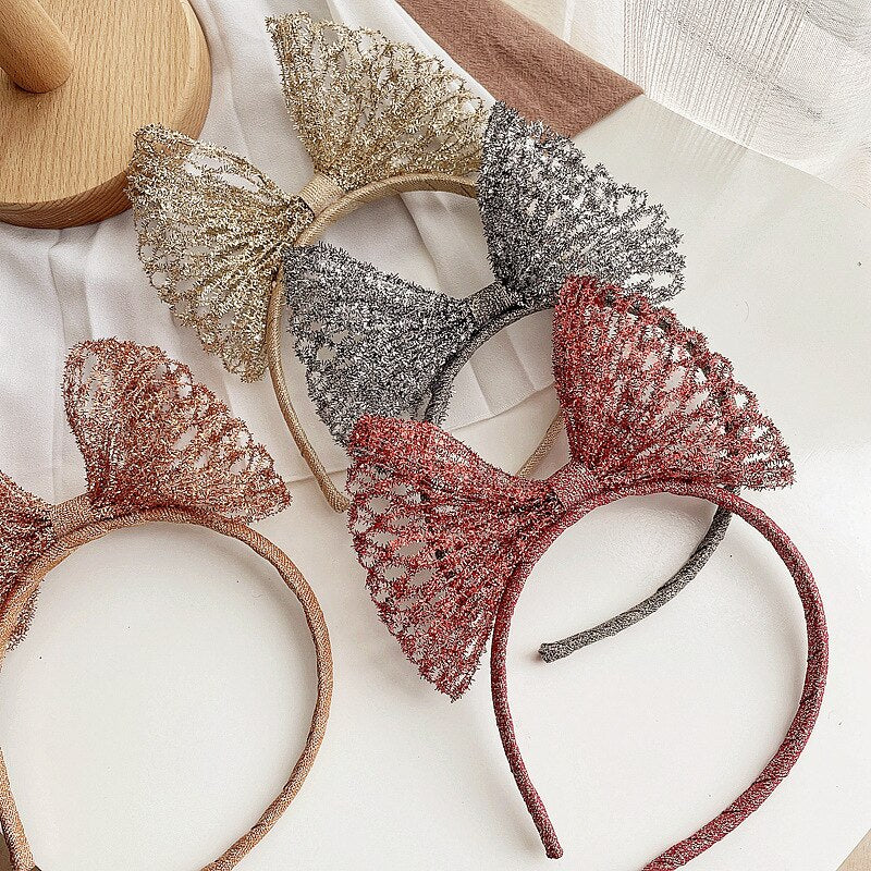 sengpan Big Bow Knot Tiara Crown Headband for Kids Girl Princess Korean Hairbands Children Hair Accessories