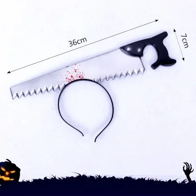 sengpan Halloween three-dimensional hair accessories tidy simulation toy plastic head knives scissors Halloween decoration props