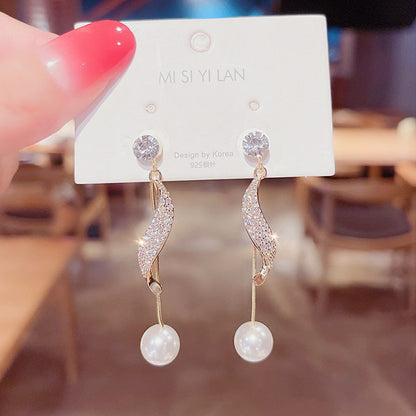 sengpan A Two Wear Pearl Earrings In South Korea Fashion All-match Temperament High Sense Earrings Women In New Tide Earrings Women