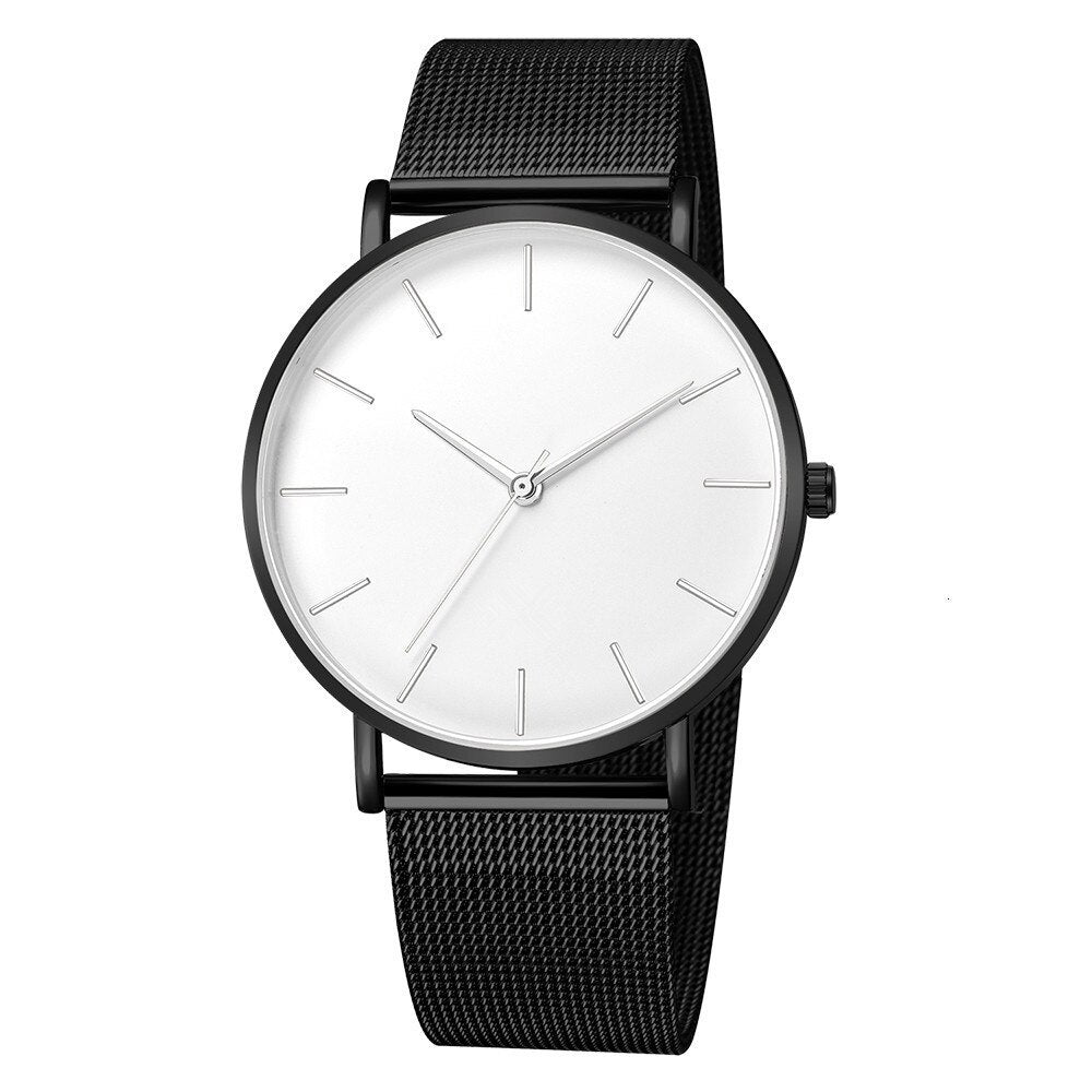 sengpan Christmas wishlist Minimalist men's quartz watch, ultra-thin timer, simple, business, stainless steel mesh belt