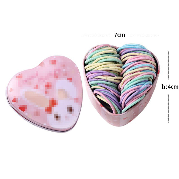 sengpan gifts for girls 50PCS/Box Mix 3CM Children's rubber band does not hurt hair girl hair ring female black baby Hairbead Hair tie girl  Korean cute