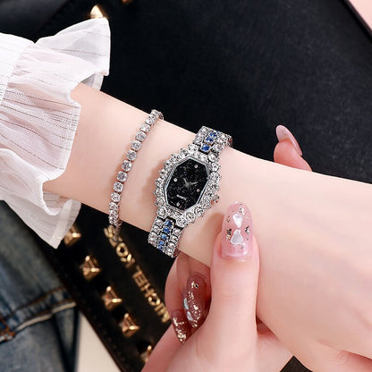 sengpan Christmas wishlist 2pcs/Set Luxury Women Watches Fashion Ladies Quartz Diamond Wristwatch Elegant Rose Gold Female Bracelet Watches New Reloj Muje