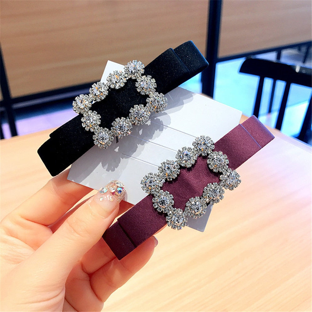 sengpan Barrette For Women Girl Rhinestone Crystal Pearl Big Hair Clip Hairpin Bow Knot Geometric Flower Head Accessories Wholesale