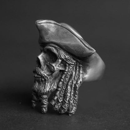 sengpan for men Vintage Punk Gothic Men's Premium Carbide Captain Skull Ring Biker Jewelry for Male Fashion Jewelry Wholesale