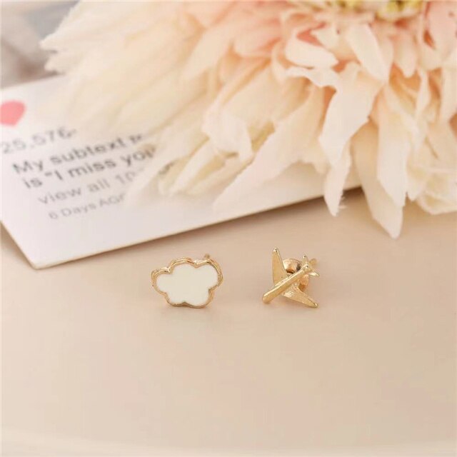 sengpan bridal jewelry set for wedding Cloud Airplane Earrings For Women Temperament Fashion Stud Earring Female Friendship Jewelry Accessories Wholesale