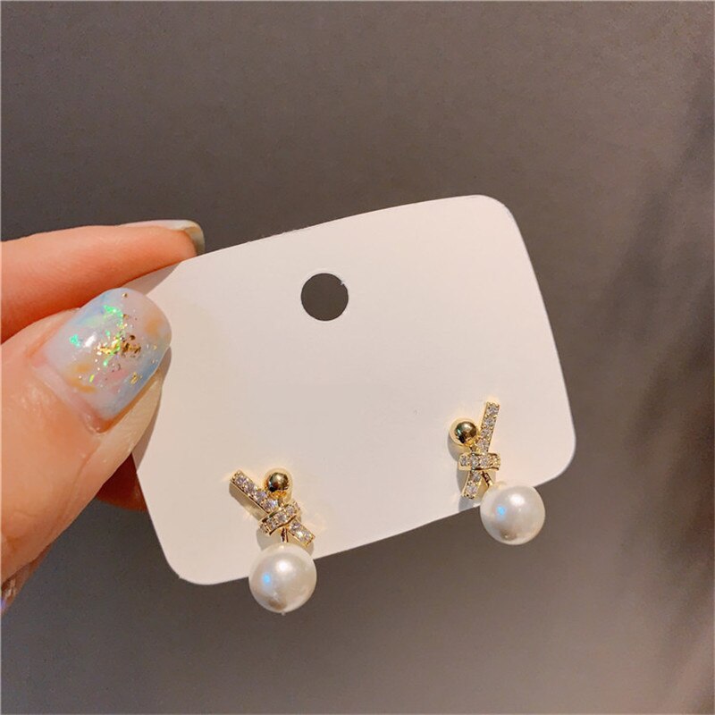 sengpan Christmas gifts ideas New Korean Design Trendy Sweet Cute Pearl Stud Earrings For Women Fashion Chic Big Elegant Earring Party Jewelry