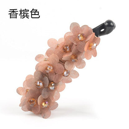 sengpan Banana Hair Clip Claw for Women Girl Camellia Flower Floral Pearl Hairpin Korean Handmade Fashion Accessories Mujer Wholesale