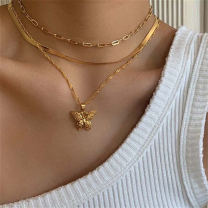 sengpan hot sale new Fashion Multi-layered Snake Chain Necklace For Women Vintage Gold Coin Pearl Choker Sweater Necklace Party Jewelry Gift