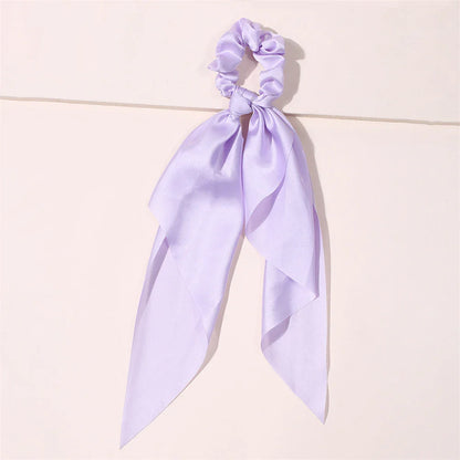 sengpan New Fashion Print Bow Scrunchies Hair Ribbon For Women Elastic Hair Band Girls Horsetail Hair Ties Hair Accessories