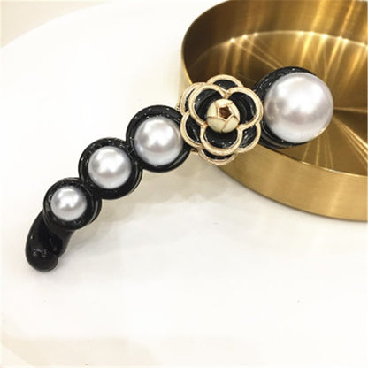 sengpan Banana Hair Clip Claw for Women Girl Camellia Flower Floral Pearl Hairpin Korean Handmade Fashion Accessories Mujer Wholesale