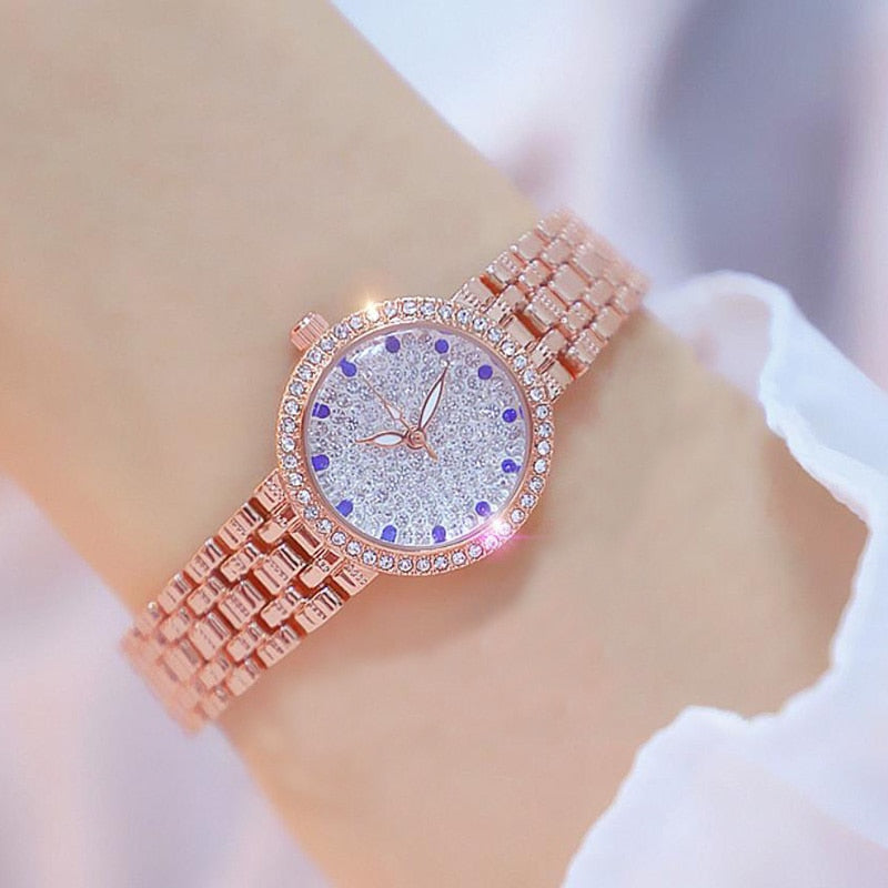 sengpan watches on sale clearance Bee Sister Diamond Quartz Luxury Brand Bracelet Watches Woman Rose Gold Ladies Steel Waterproof Wrist watch Crystal unique