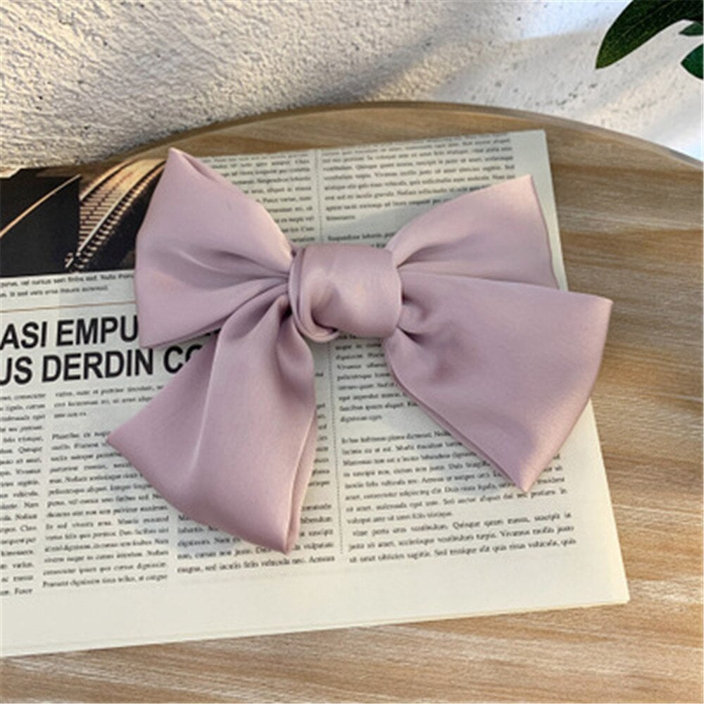 sengpan Women Girl Big Bow knot Tie Barrette Hair clips Hairpins Bands Fabric Fashion Korean Lady Head wear Accessories Wholesale Gifts