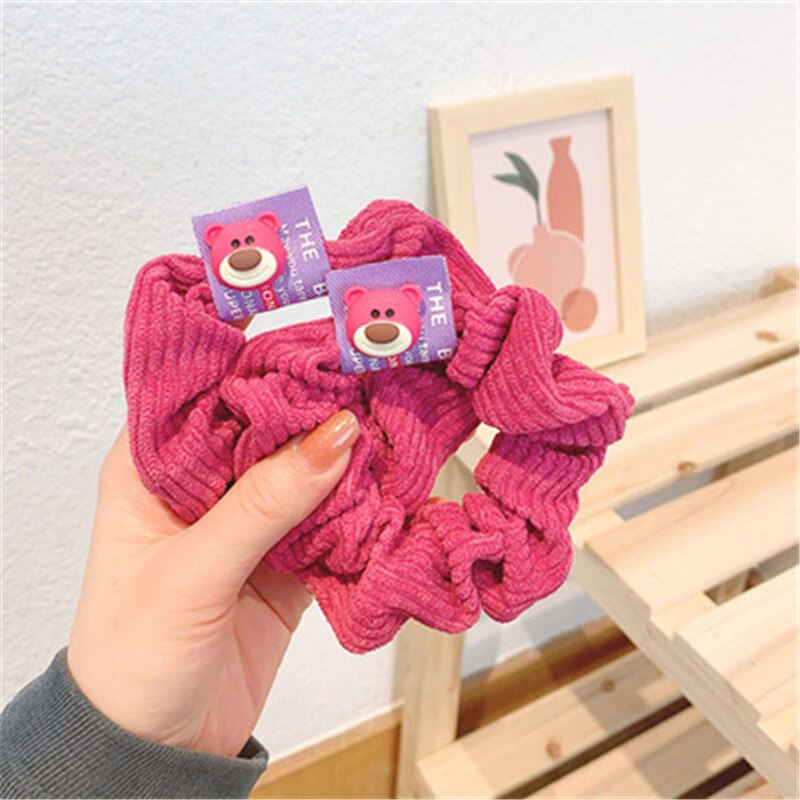 sengpan Women Girl Scrunchies Elastic Hair Ties Bands Cartoon Bear Animal Summer Fashion Korean Mujer Head Accessories Hyuna Wholesale