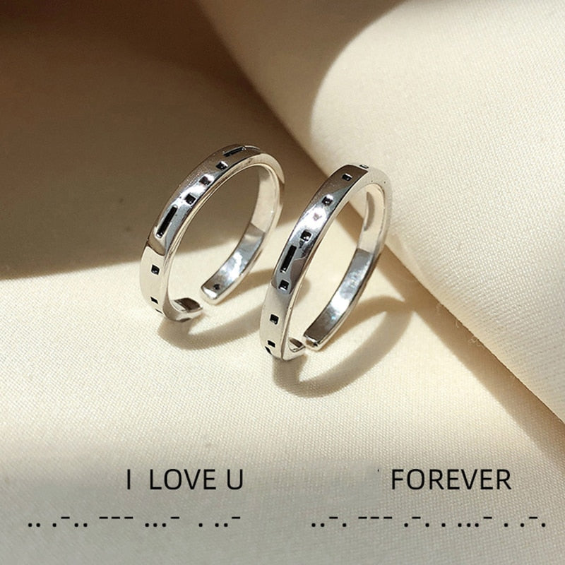 sengpan CHEISTMAS gifts for her 2 Pcs Sun Moon Lover Couple Rings Simple Opening Ring For Couple Men Women Wedding Engagement Promise Valentine's Day Jewelry