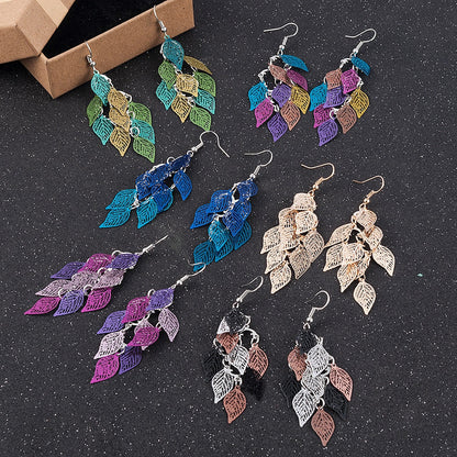 sengpan jewelry gifts for women hot sale New Women Girl Bohemian Leaves Pendant Dangle Drop Earrings Elegant Party Boho Earring Jewelry