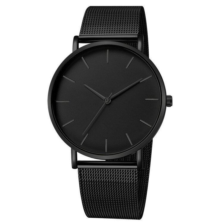 sengpan Christmas wishlist Minimalist men's quartz watch, ultra-thin timer, simple, business, stainless steel mesh belt