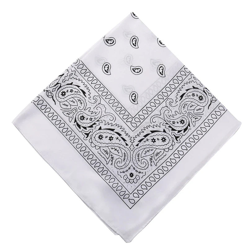 sengpan  Fashion Women Bandana Scarf Girls Kids Punk Square Bandanas Headwear Bohemian Head Scarf Headbands Hair Accessories